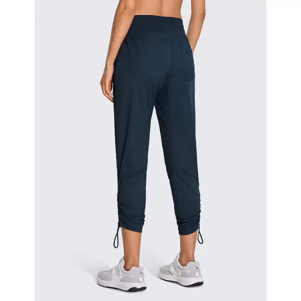 CRZ YOGA Womens Casual 78 Pants 2527  Lightweight Workout Outdoor Athletic Track Travel Lounge Joggers PocketsInk Blue