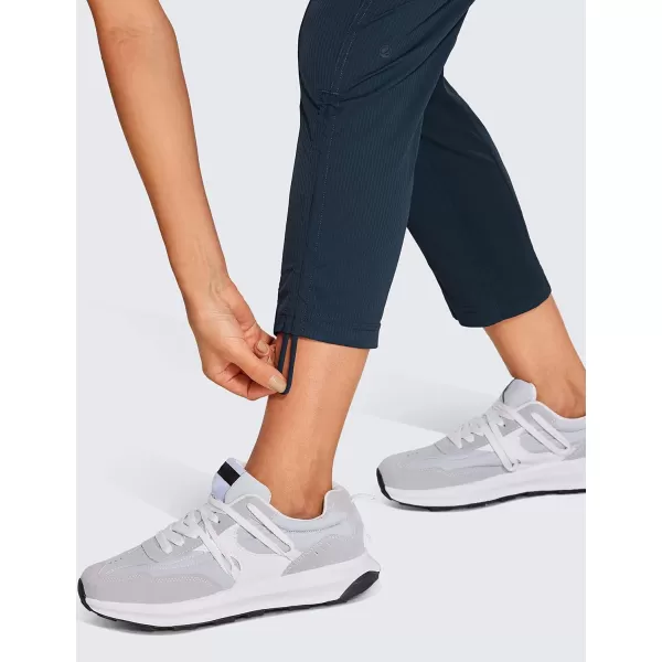 CRZ YOGA Womens Casual 78 Pants 2527  Lightweight Workout Outdoor Athletic Track Travel Lounge Joggers PocketsInk Blue