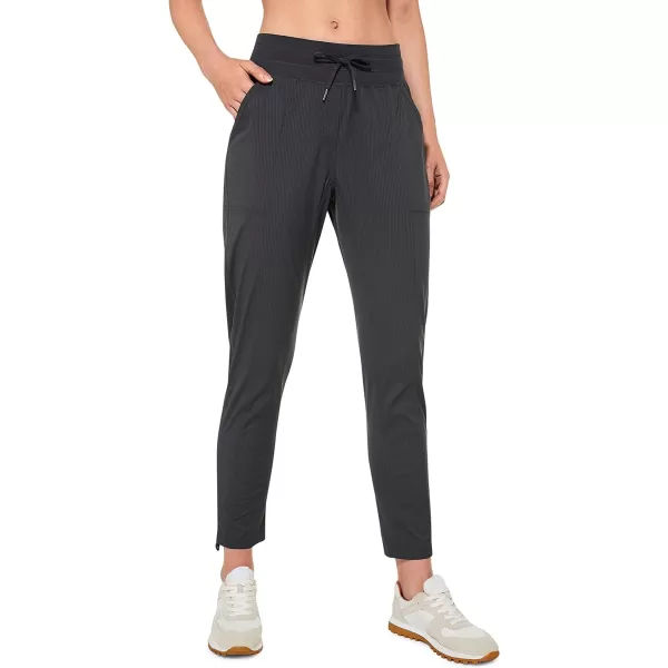 CRZ YOGA Womens Casual 78 Pants 2527  Lightweight Workout Outdoor Athletic Track Travel Lounge Joggers PocketsInk Gray