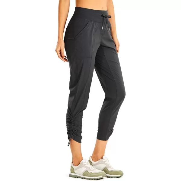 CRZ YOGA Womens Casual 78 Pants 2527  Lightweight Workout Outdoor Athletic Track Travel Lounge Joggers PocketsInk Gray