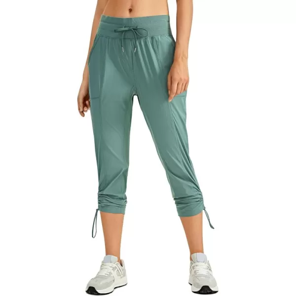 CRZ YOGA Womens Casual 78 Pants 2527  Lightweight Workout Outdoor Athletic Track Travel Lounge Joggers PocketsJuniper