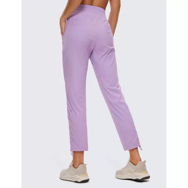 CRZ YOGA Womens Casual 78 Pants 2527  Lightweight Workout Outdoor Athletic Track Travel Lounge Joggers PocketsLilac