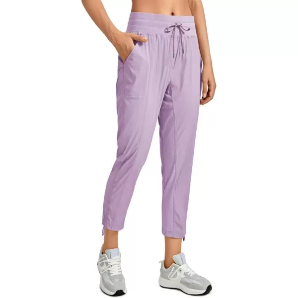 CRZ YOGA Womens Casual 78 Pants 2527  Lightweight Workout Outdoor Athletic Track Travel Lounge Joggers PocketsLilac