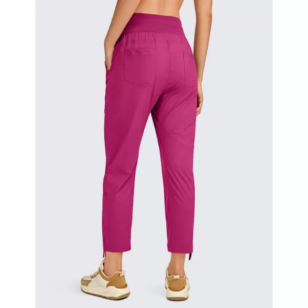 CRZ YOGA Womens Casual 78 Pants 2527  Lightweight Workout Outdoor Athletic Track Travel Lounge Joggers PocketsMagenta Purple