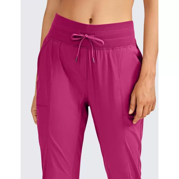 CRZ YOGA Womens Casual 78 Pants 2527  Lightweight Workout Outdoor Athletic Track Travel Lounge Joggers PocketsMagenta Purple