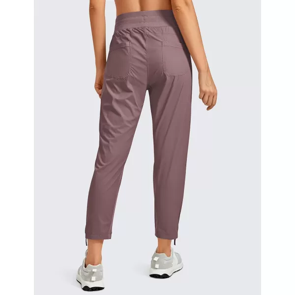 CRZ YOGA Womens Casual 78 Pants 2527  Lightweight Workout Outdoor Athletic Track Travel Lounge Joggers PocketsMauve