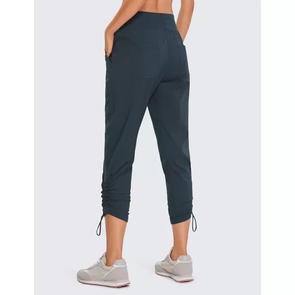 CRZ YOGA Womens Casual 78 Pants 2527  Lightweight Workout Outdoor Athletic Track Travel Lounge Joggers PocketsMelanite