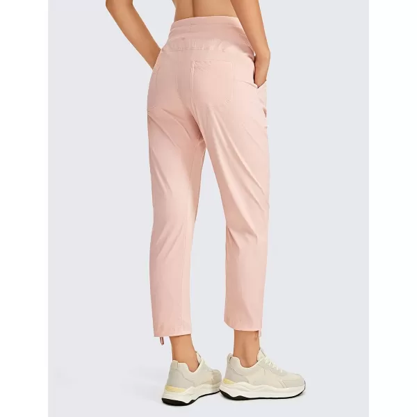 CRZ YOGA Womens Casual 78 Pants 2527  Lightweight Workout Outdoor Athletic Track Travel Lounge Joggers PocketsMist Powder