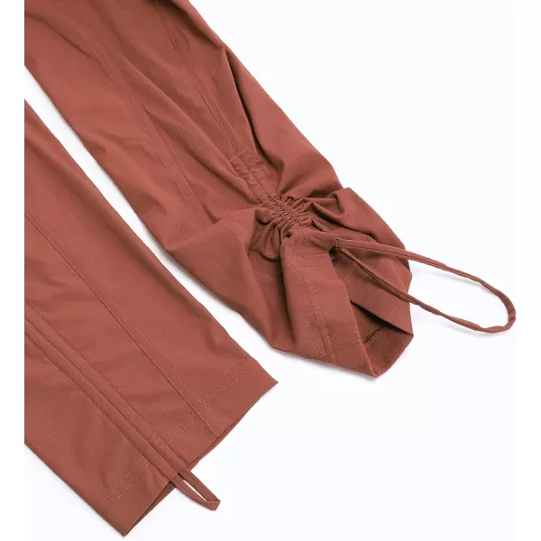 CRZ YOGA Womens Casual 78 Pants 2527  Lightweight Workout Outdoor Athletic Track Travel Lounge Joggers PocketsThe Cognac Brown
