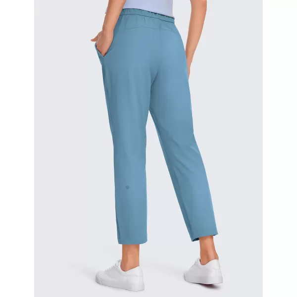 CRZ YOGA Womens High Waisted 4Way Stretch Golf Capris 25 Short  Work Pants Athletic Lounge Workout Ankle PantsBlue Ashes