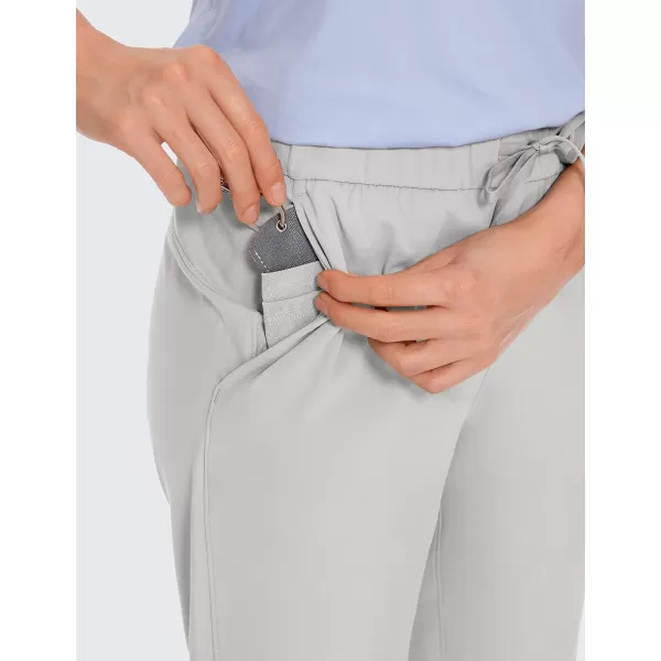 CRZ YOGA Womens High Waisted 4Way Stretch Golf Capris 25 Short  Work Pants Athletic Lounge Workout Ankle PantsGreen Ash