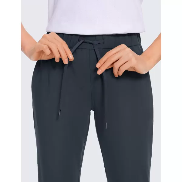 CRZ YOGA Womens High Waisted 4Way Stretch Golf Capris 25 Short  Work Pants Athletic Lounge Workout Ankle PantsMelanite