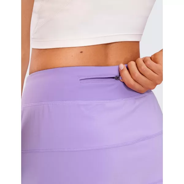 CRZ YOGA Womens High Waisted Tennis Skirts with 3 Pockets Golf Skirts A Line Lightweight Cute Athletic Casual SkortsLilac