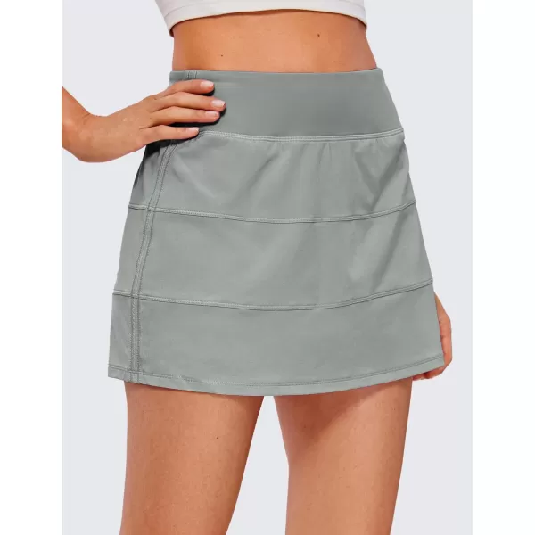 CRZ YOGA Womens High Waisted Tennis Skirts with 3 Pockets Golf Skirts A Line Lightweight Cute Athletic Casual SkortsSterling