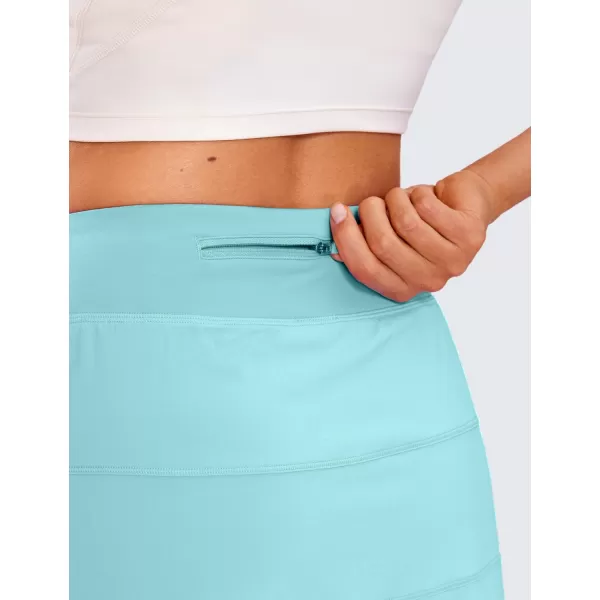 CRZ YOGA Womens High Waisted Tennis Skirts with 3 Pockets Golf Skirts A Line Lightweight Cute Athletic Casual SkortsTurquoise