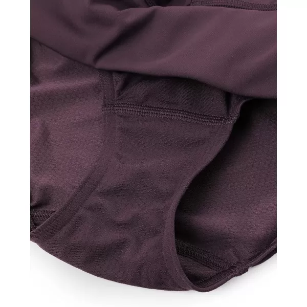 CRZ YOGA Womens Lightweight Gym Athletic Workout Shorts Liner 4  Quick Dry Running Sport Spandex Shorts Mesh Zipper PocketsArctic Plum