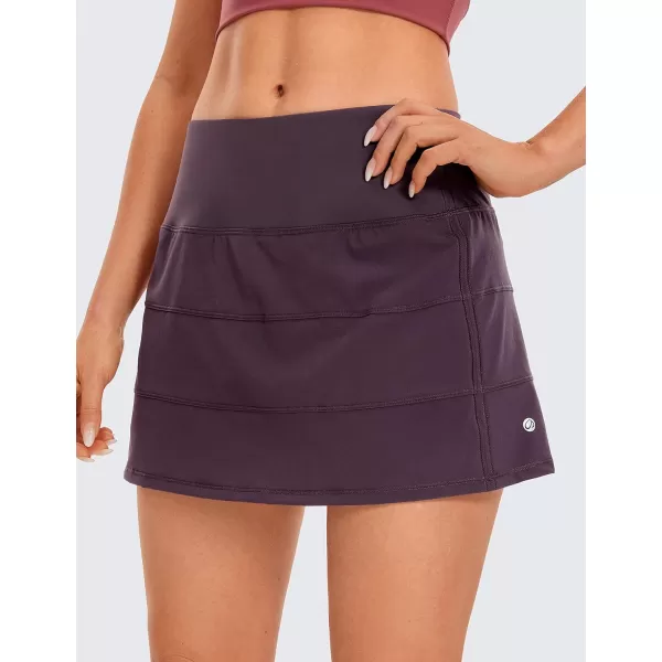 CRZ YOGA Womens Lightweight High Waisted Tennis Skirts A Line Athletic Workout Running Sports Golf Skorts with PocketsArctic Plum