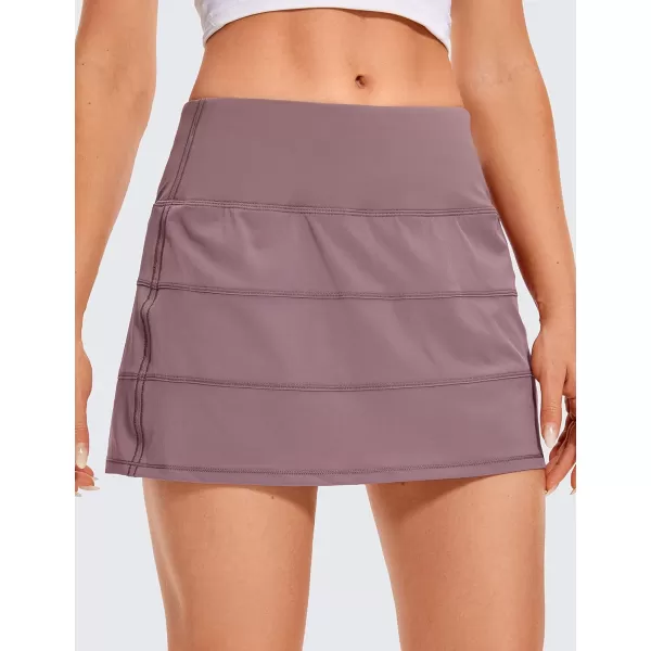 CRZ YOGA Womens Lightweight High Waisted Tennis Skirts A Line Athletic Workout Running Sports Golf Skorts with PocketsMauve