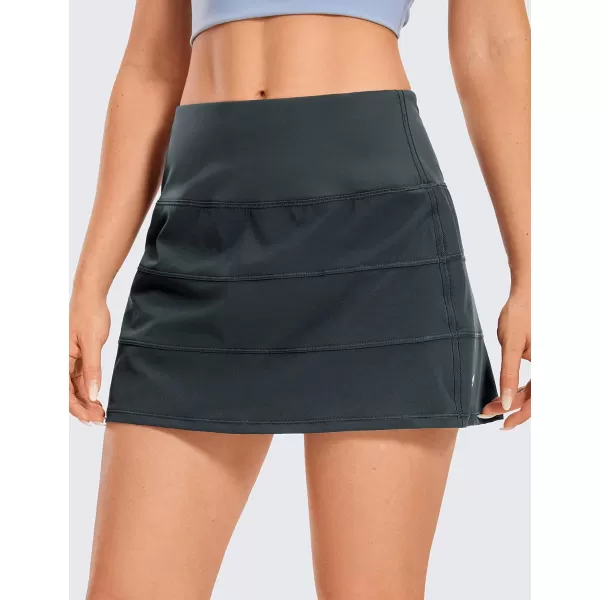 CRZ YOGA Womens Lightweight High Waisted Tennis Skirts A Line Athletic Workout Running Sports Golf Skorts with PocketsMelanite