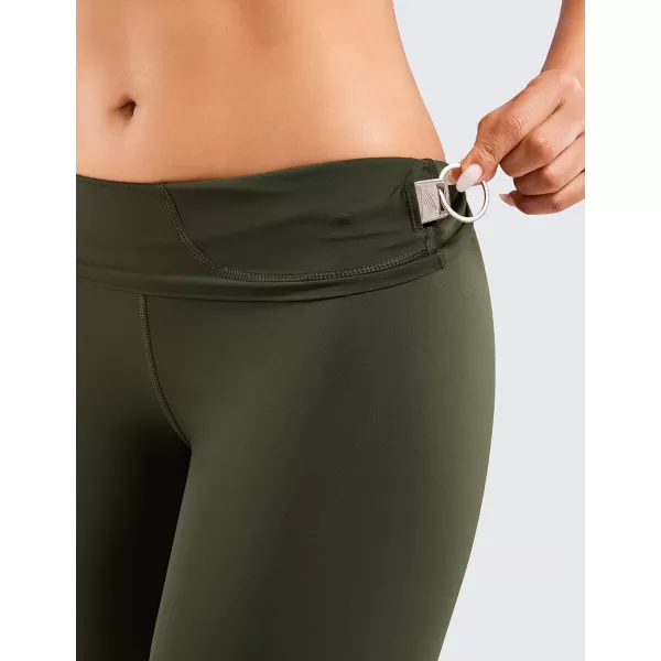 CRZ YOGA Womens Naked Feeling Biker Shorts  3  4  6  8  10 High Waist Yoga Workout Running Shorts Spandex6 inches Olive Green