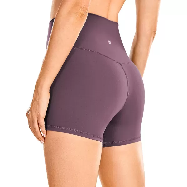 CRZ YOGA Womens Naked Feeling Biker Shorts  3  4  6  8  10 High Waist Yoga Workout Running Shorts SpandexAntique Bark