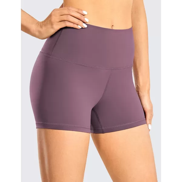 CRZ YOGA Womens Naked Feeling Biker Shorts  3  4  6  8  10 High Waist Yoga Workout Running Shorts SpandexAntique Bark