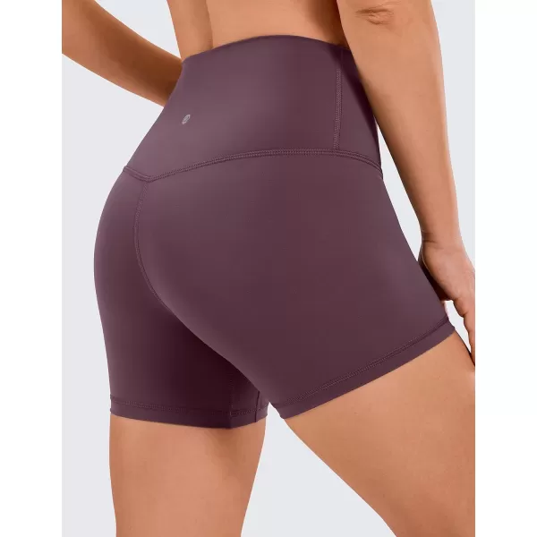 CRZ YOGA Womens Naked Feeling Biker Shorts  3  4  6  8  10 High Waist Yoga Workout Running Shorts SpandexArctic Plum