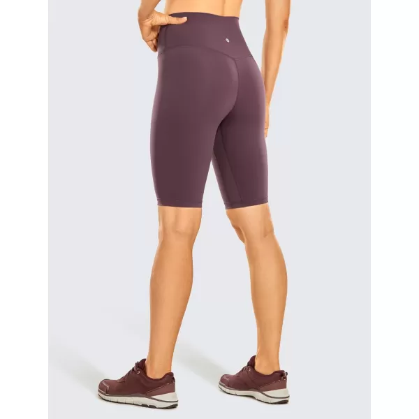 CRZ YOGA Womens Naked Feeling Biker Shorts  3  4  6  8  10 High Waist Yoga Workout Running Shorts SpandexArctic Plum