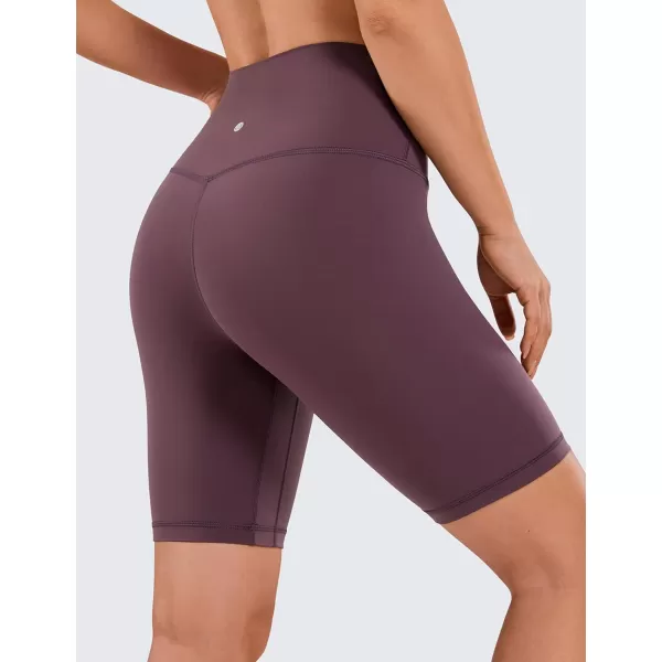 CRZ YOGA Womens Naked Feeling Biker Shorts  3  4  6  8  10 High Waist Yoga Workout Running Shorts SpandexArctic Plum