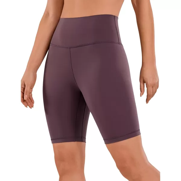 CRZ YOGA Womens Naked Feeling Biker Shorts  3  4  6  8  10 High Waist Yoga Workout Running Shorts SpandexArctic Plum