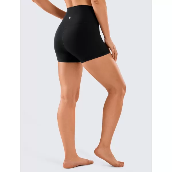 CRZ YOGA Womens Naked Feeling Biker Shorts  3  4  6  8  10 High Waist Yoga Workout Running Shorts SpandexBlack