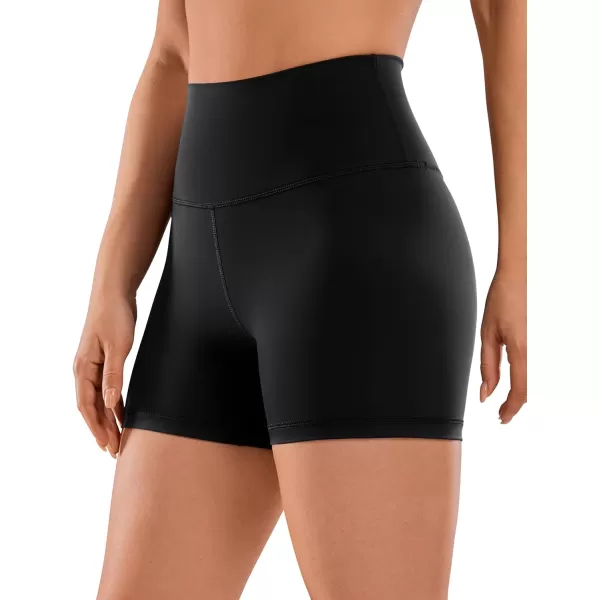 CRZ YOGA Womens Naked Feeling Biker Shorts  3  4  6  8  10 High Waist Yoga Workout Running Shorts SpandexBlack