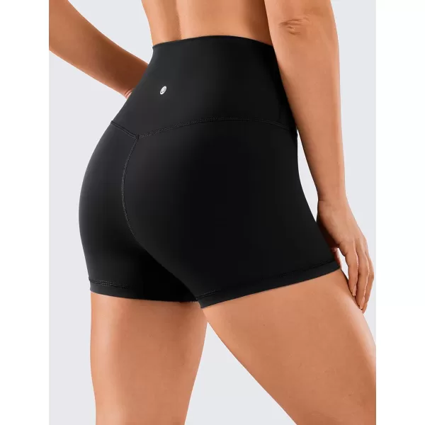 CRZ YOGA Womens Naked Feeling Biker Shorts  3  4  6  8  10 High Waist Yoga Workout Running Shorts SpandexBlack