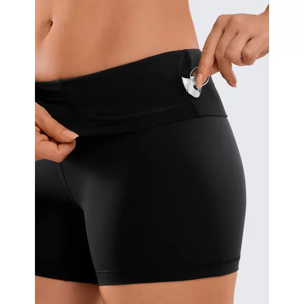 CRZ YOGA Womens Naked Feeling Biker Shorts  3  4  6  8  10 High Waist Yoga Workout Running Shorts SpandexBlack