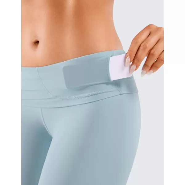 CRZ YOGA Womens Naked Feeling Biker Shorts  3  4  6  8  10 High Waist Yoga Workout Running Shorts SpandexCambric Blue