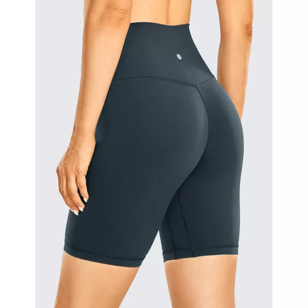 CRZ YOGA Womens Naked Feeling Biker Shorts  3  4  6  8  10 High Waist Yoga Workout Running Shorts SpandexDark Green