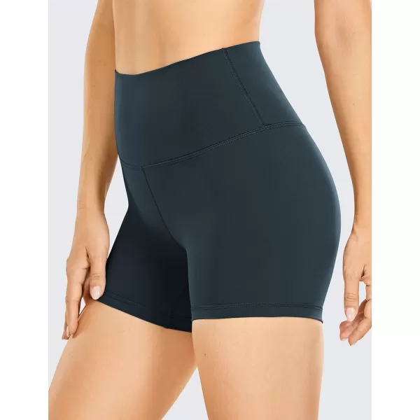CRZ YOGA Womens Naked Feeling Biker Shorts  3  4  6  8  10 High Waist Yoga Workout Running Shorts SpandexDark Green
