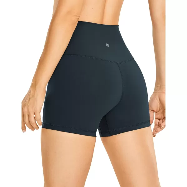 CRZ YOGA Womens Naked Feeling Biker Shorts  3  4  6  8  10 High Waist Yoga Workout Running Shorts SpandexDark Green