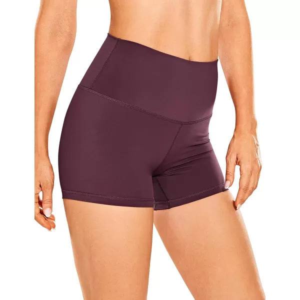 CRZ YOGA Womens Naked Feeling Biker Shorts  3  4  6  8  10 High Waist Yoga Workout Running Shorts SpandexDark Russet