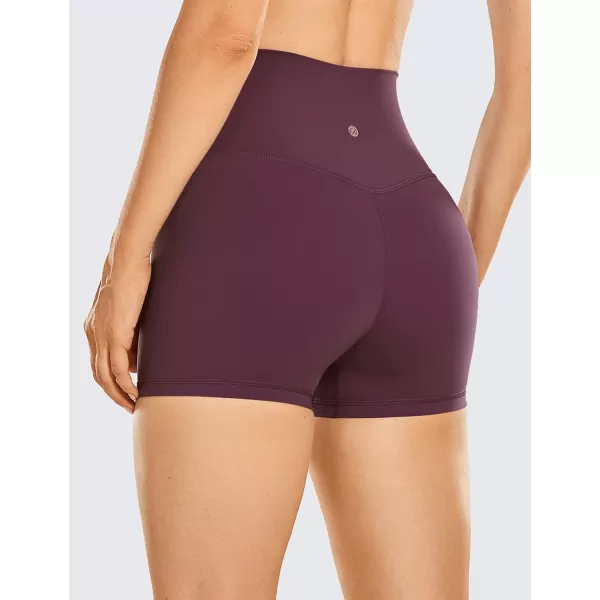 CRZ YOGA Womens Naked Feeling Biker Shorts  3  4  6  8  10 High Waist Yoga Workout Running Shorts SpandexDark Russet