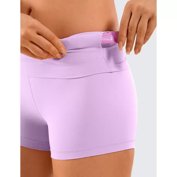 CRZ YOGA Womens Naked Feeling Biker Shorts  3  4  6  8  10 High Waist Yoga Workout Running Shorts SpandexLilac