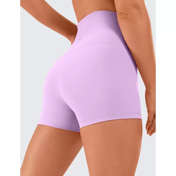 CRZ YOGA Womens Naked Feeling Biker Shorts  3  4  6  8  10 High Waist Yoga Workout Running Shorts SpandexLilac