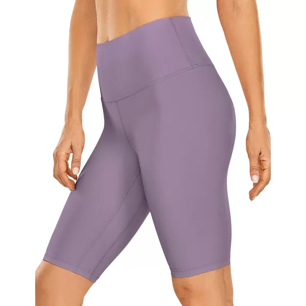 CRZ YOGA Womens Naked Feeling Biker Shorts  3  4  6  8  10 High Waist Yoga Workout Running Shorts SpandexMatt Purple