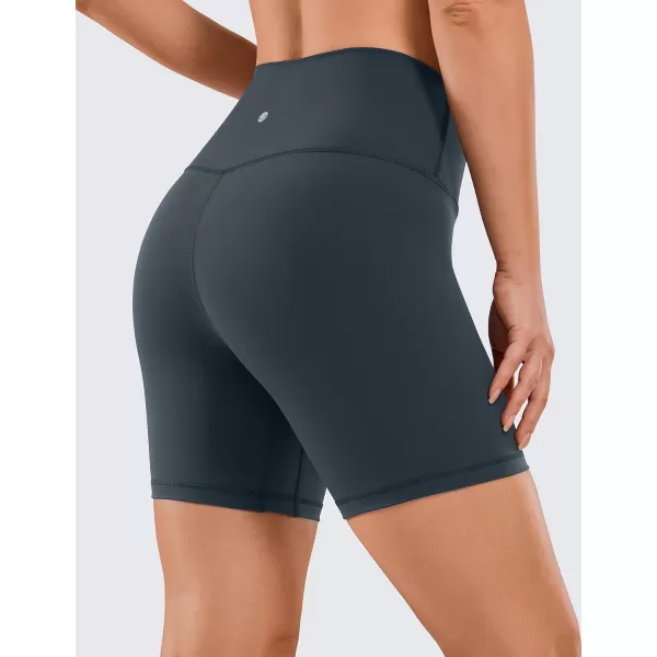 CRZ YOGA Womens Naked Feeling Biker Shorts  3  4  6  8  10 High Waist Yoga Workout Running Shorts SpandexMelanite