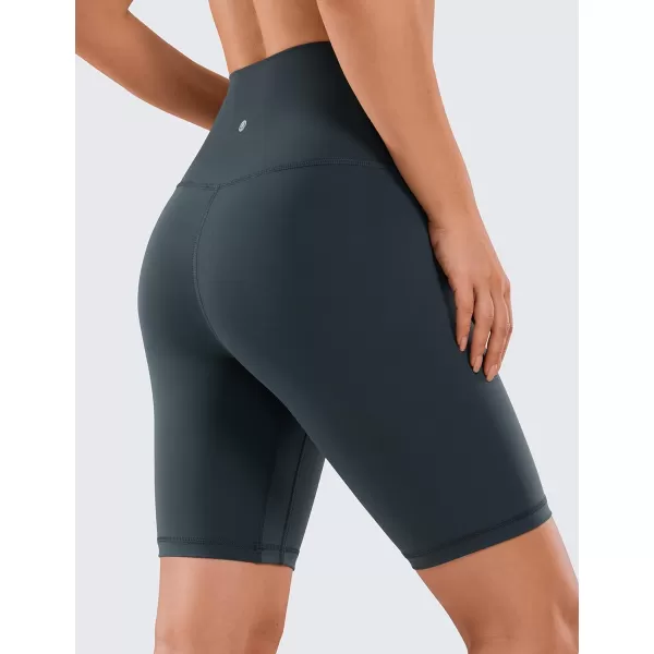 CRZ YOGA Womens Naked Feeling Biker Shorts  3  4  6  8  10 High Waist Yoga Workout Running Shorts SpandexMelanite