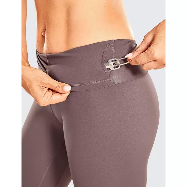CRZ YOGA Womens Naked Feeling Biker Shorts  3  4  6  8  10 High Waist Yoga Workout Running Shorts SpandexPurple Taupe