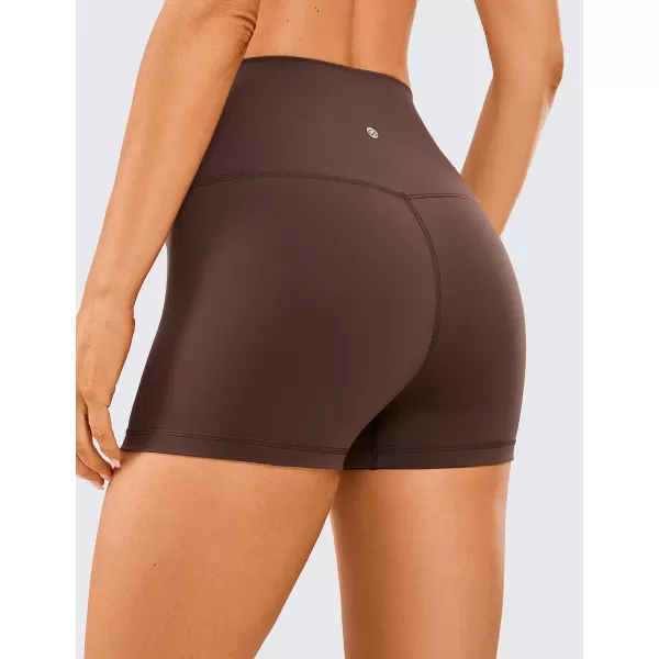 CRZ YOGA Womens Naked Feeling Biker Shorts  3  4  6  8  10 High Waist Yoga Workout Running Shorts SpandexTaupe