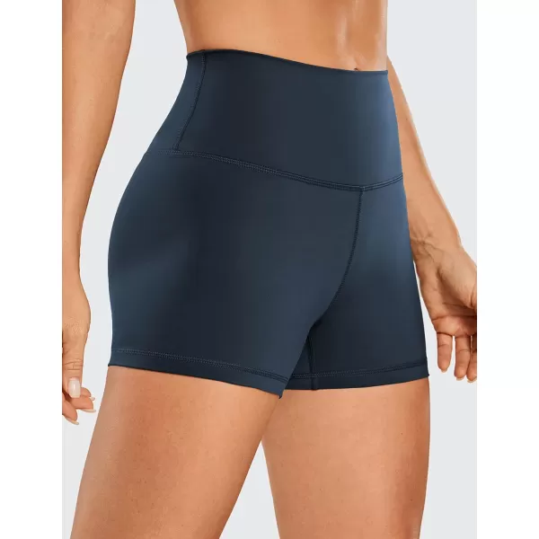 CRZ YOGA Womens Naked Feeling Biker Shorts  3  4  6  8  10 High Waist Yoga Workout Running Shorts SpandexTrue Navy