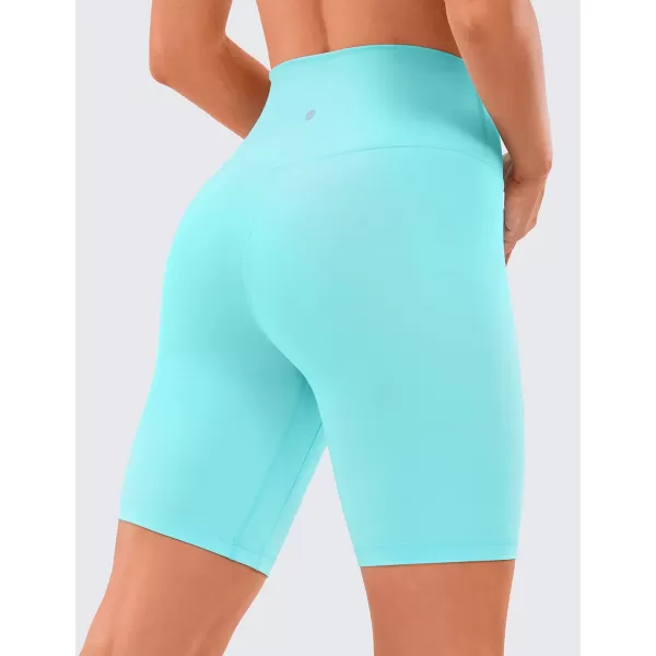 CRZ YOGA Womens Naked Feeling Biker Shorts  3  4  6  8  10 High Waist Yoga Workout Running Shorts SpandexTurquoise