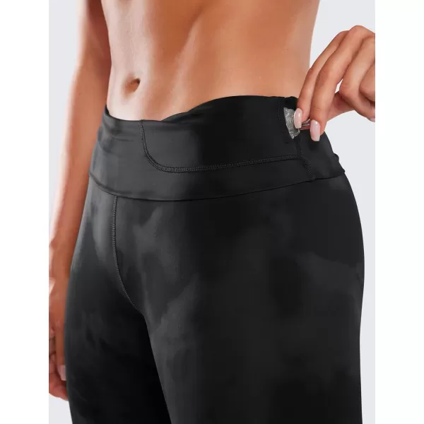 CRZ YOGA Womens Naked Feeling Workout 78 Yoga Leggings  25 Inches High Waist Tight PantsBlack Tie Dye Flowers